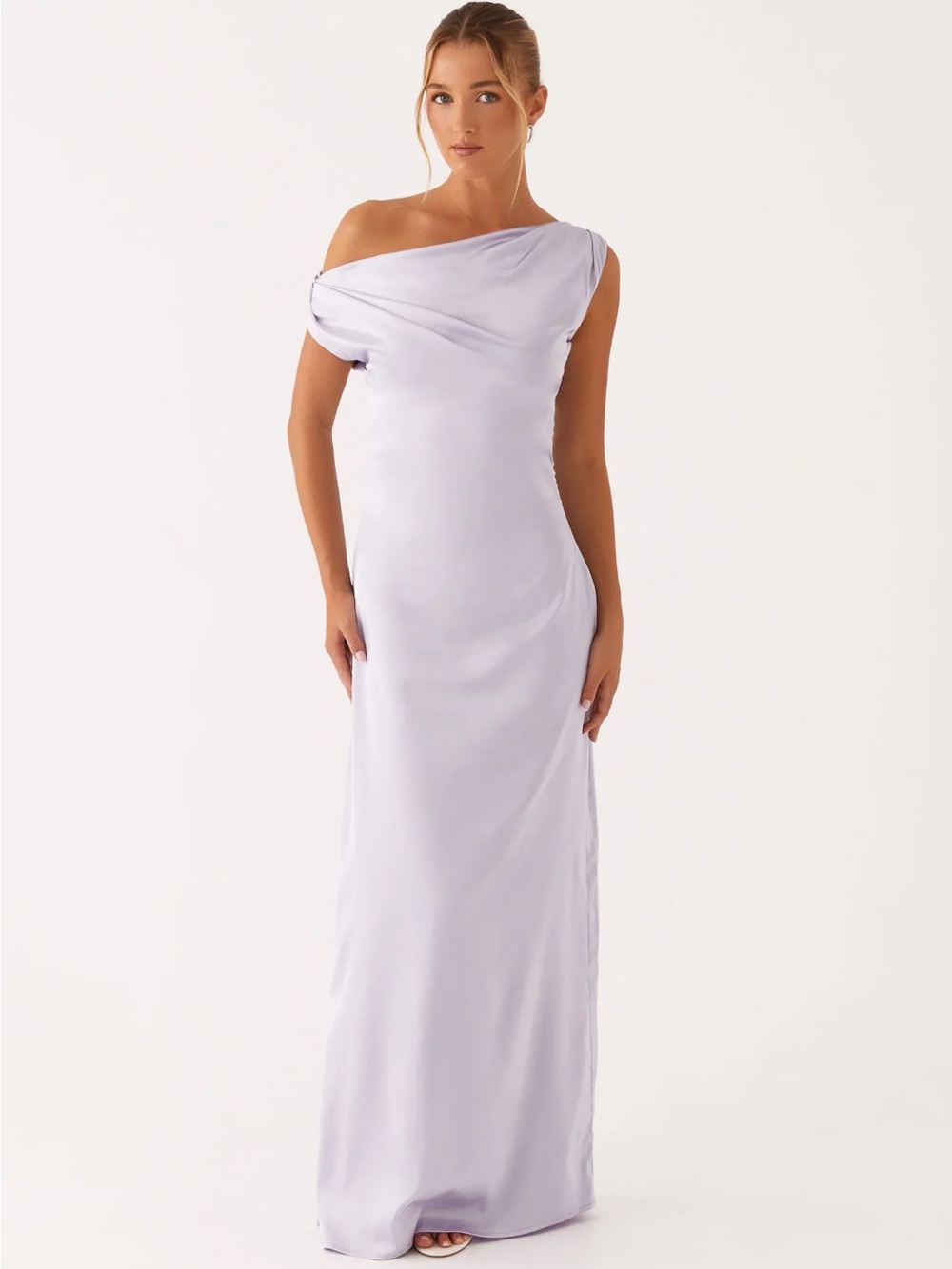 Peppermayo Heart of Glass Satin Maxi Dress - Lilac